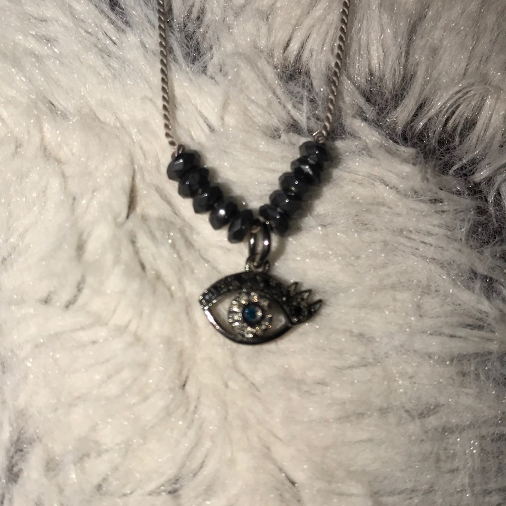 Evil Eye Ela Rae Pave Diamond Necklace